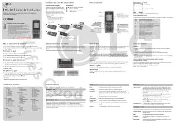 LG kg130 Manuel du propriétaire | Fixfr