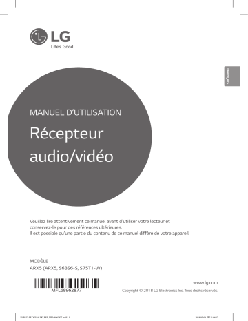 LG ARX5 Manuel du propriétaire | Fixfr