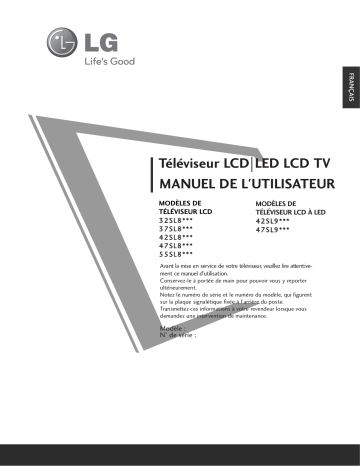 LG LG 42SL9000 Manuel du propriétaire | Fixfr