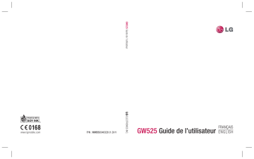 LG GW525 Manuel du propriétaire | Fixfr