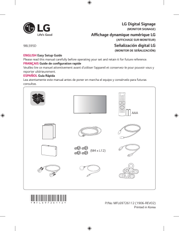 98LS95D-B | LG 98LS95D Manuel du propriétaire | Fixfr