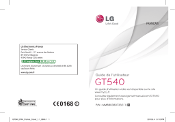 LG GT540N Manuel du propriétaire