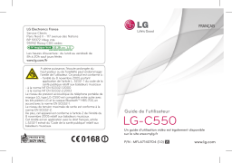 LG LG C550 Manuel du propriétaire