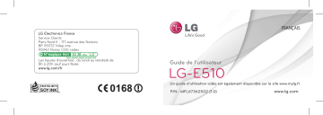 LG LGE510 Manuel du propriétaire | Fixfr