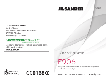 LG LGE906 Manuel du propriétaire | Fixfr