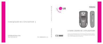 LG F3000 Manuel du propriétaire | Fixfr