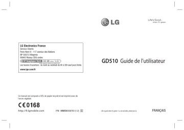 LG GD510 Twilight | LG LG GD510 Manuel du propriétaire | Fixfr