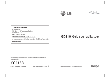 LG GD510 Twilight | LG LG GD510 Manuel du propriétaire | Fixfr