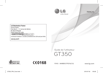 LG LG GT350 Manuel du propriétaire | Fixfr