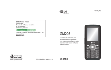 LG GM205 Manuel du propriétaire | Fixfr