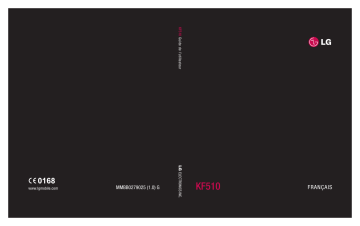 LG KF510 Manuel du propriétaire | Fixfr