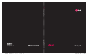 LG KF600 Manuel du propriétaire | Fixfr