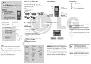 LG kg130 Manuel du propriétaire | Fixfr