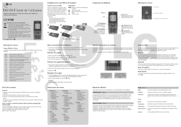 LG kg130 Manuel du propriétaire | Fixfr