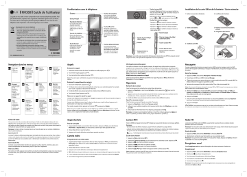 LG KM380 Manuel du propriétaire | Fixfr