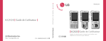 LG KG920 Manuel du propriétaire | Fixfr