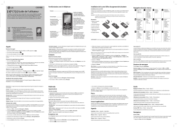 LG KP170 Manuel du propriétaire | Fixfr