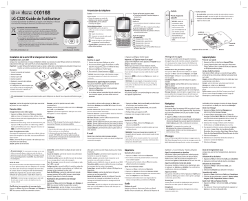 LG C320 | LG LGC320 Manuel du propriétaire | Fixfr