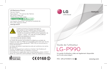 LGP990 | LG Swift 2X P990 | LG LG P990 Manuel du propriétaire | Fixfr