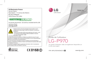 LG P970 | LGP970 | LG LG Swift BLACK P970 Manuel du propriétaire | Fixfr