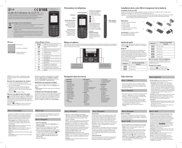 LGA110 | LG A110 Manuel du propriétaire | Fixfr