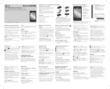 LG T385 Wi-Fi | LG LGT385B Manuel du propriétaire | Fixfr