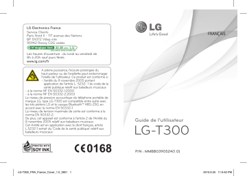 LG LGT300 Manuel du propriétaire | Fixfr