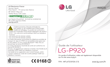 LGP920 | LG LG Swift 3D P920 Manuel du propriétaire | Fixfr