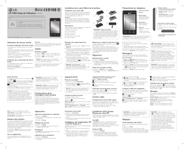 LG LGT385 Manuel du propriétaire | Fixfr