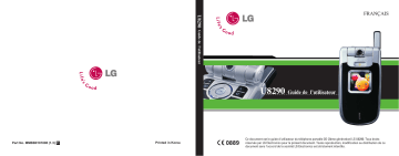 LG U8290 Manuel du propriétaire | Fixfr