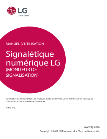 32SL5B-B | LG LG 32SL5B Manuel du propriétaire | Fixfr