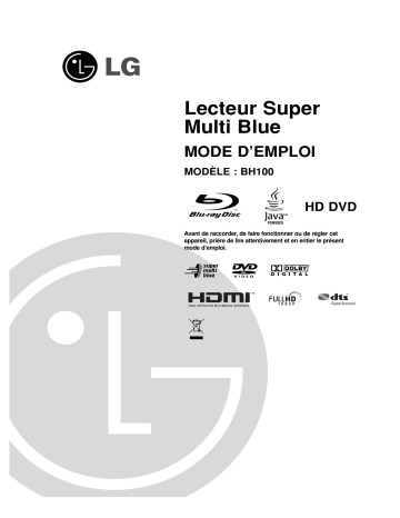 LG BH100 Manuel du propriétaire | Fixfr