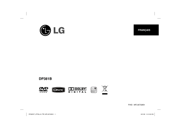 LG DP381B Manuel du propriétaire | Fixfr