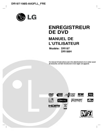 DR197 | LG DR198H Manuel du propriétaire | Fixfr