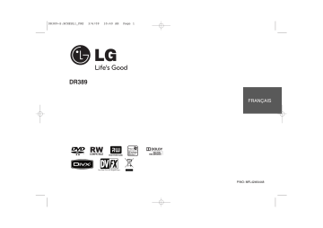LG LG DR389 Manuel du propriétaire | Fixfr
