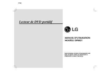 LG DP8821 Manuel du propriétaire | Fixfr