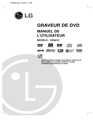 LG DR4912 Manuel du propriétaire | Fixfr