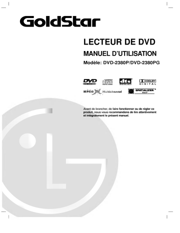 LG DVD-2380P Manuel du propriétaire | Fixfr