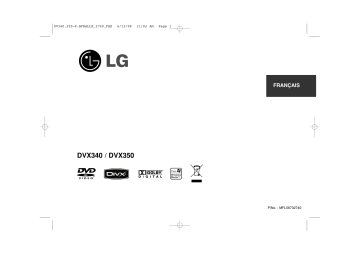 LG LG DVX350 Manuel du propriétaire | Fixfr