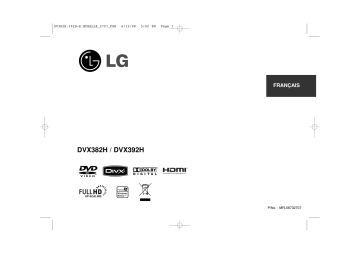 LG LG DVX392H Manuel du propriétaire | Fixfr