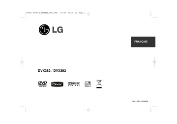 LG DVX382 Manuel du propriétaire | Fixfr