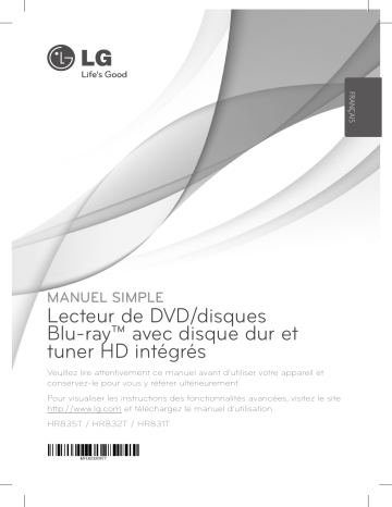 HR832T | LG LG HR831T Manuel du propriétaire | Fixfr