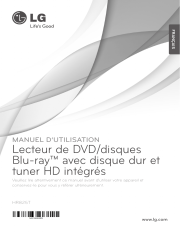 LG LG HR825T Manuel du propriétaire | Fixfr