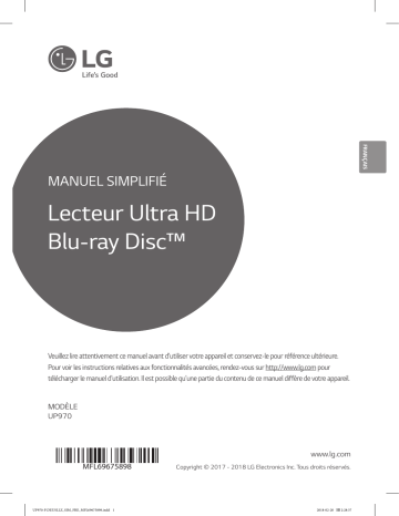 LG LG UP970 Manuel du propriétaire | Fixfr