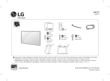 65UJ630V | 60UJ630V | LG 60UJ630V | LG 43UJ630V Manuel du propriétaire | Fixfr