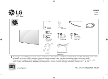 55UK6100PLB | 65UK6100PLB | LG 55UJ630V Manuel du propriétaire | Fixfr