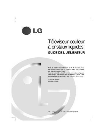 LG RZ-13LA60 Manuel du propriétaire | Fixfr