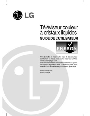 LG RZ-26LZ30 Manuel du propriétaire | Fixfr