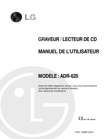 LG ADR-620 Manuel du propriétaire | Fixfr