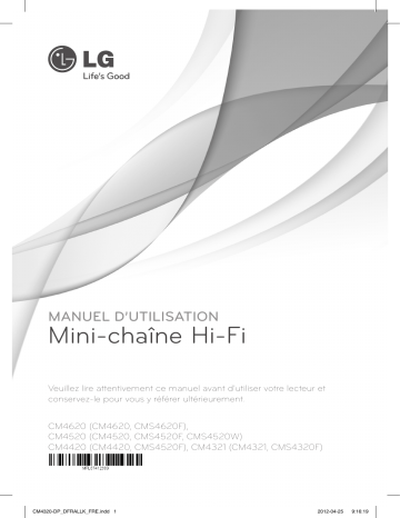 LG CM4321 Manuel du propriétaire | Fixfr